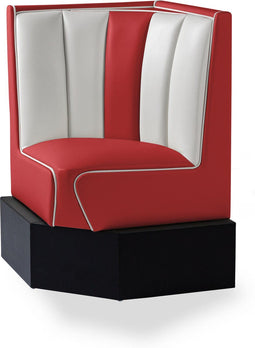 Bel Air Dinerbank Hoek HW-60/60 Rood