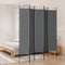 vidaXL - Kamerscherm - met - 5 - panelen - 300x200 - cm - stof - antracietkleurig