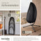 tectake® Ariane - Luxe Hangstoel - Opvouwbaar en draaibaar - Dikke kussens - Zwart