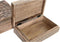 Doos-Juwelenkistje DKD Home Decor Bruin Mangohout 25 x 17 x 9 cm Donkerbruin (2 Stuks)