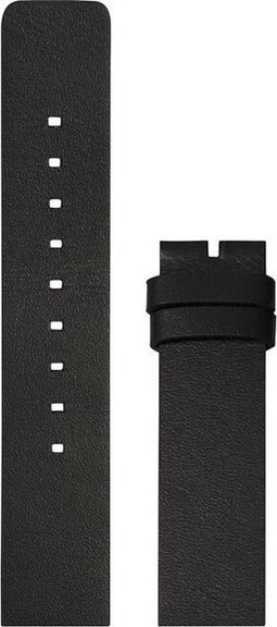 LEFF amsterdam - Horlogebandje - Leren Band D42 - XL - Zwart - 22 mm
