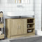 vidaXL - Wastafelkast - 90x29x55 - cm - bewerkt - hout - sonoma - eikenkleurig