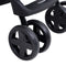 vidaXL - Kinderwagen - 2-in-1 - staal - donkergrijs - en - zwart