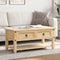 vidaXL - Salontafel - met - lades - Corona - 100x48x45 - cm - massief - grenenhout