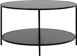 House Nordic Salontafel Metaal Zwart - Rond - Ø80cm - Spaanplaat - Tafel Vita