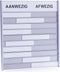 Aan- afwezigheidsbord voor 10 namen