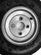 Aanhanger wiel compleet 8 inch smal - 100 * 4 (4,8 * 4,00) 62M, nieuwe band met velg