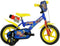 Dino Brandweerman Sam - Kinderfiets 12 Inch - van 2-4 Jaar - met Zijwieltjes - Jongensfiets Blauw