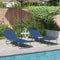 vidaXL - Vouwbare - zonnebed - 2 - stuks - Draagbaar - Blauw - 600D - Oxford - stof