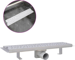 vidaXL - Doucheafvoer - rechthoekig - bubbel - 530x140 - mm - roestvrij - staal