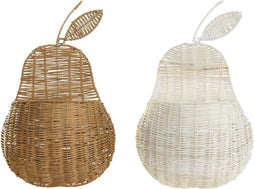 Mand DKD Home Decor Voor aan de muur 55 x 33 x 14 cm Rotan (2 Stuks)