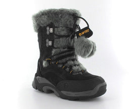 Hi-Tec Saint Moritz 200 geïsoleerde schoen voor junioren - Snowboots - Unisex - Maat 32 - Grijs/Zwart