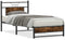 vidaXL - Bedframe - zonder - matras - hout - gerookt - eikenkleurig - 90x200 - cm