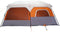 vidaXL - Tent - 9-persoons - waterdicht - met - LED - lichtgrijs - en - oranje