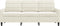 vidaXL - Driezitsbank - 180 - cm - fluweel - crèmekleurig