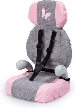 Bayer Design - Autostoeltje Deluxe Car Seat voor poppen - Grijs met Vlinder
