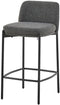 Rousseau Ella - Barstoel - Stof grijs - H 85 x B 37 x D 42 cm (set van 2)