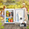 tectake® Mini-Autokoelkast - Draagbare minibar 14L - 2-in-1 koelen en verwarmen - 12v + 220/240v aansluiting - 27 x 31 x 41 cm