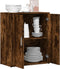 vidaXL - Dressoir - 60x31x70 - cm - bewerkt - hout - gerookt - eikenkleurig