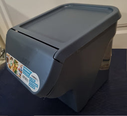 Aardappelbak - Vegetable Box - Voorraaddoos - met voorklep - stapelbaar - Grijs