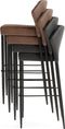 Louis Stapelbare barkruk cognac, Kunstleder, brandvertragend - SET VAN 2