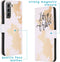 iMoshion Hoesje Geschikt voor Samsung Galaxy S21 Hoesje Met Pasjeshouder - iMoshion Design Softcase Bookcase - Wit / Meerkleurig / Goud / Let's Go Travel White