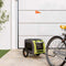 vidaXL - Hondenfietstrailer - oxford - stof - en - ijzer - groen - en - grijs