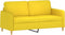 vidaXL - Tweezitsbank - 140 - cm - stof - lichtgeel