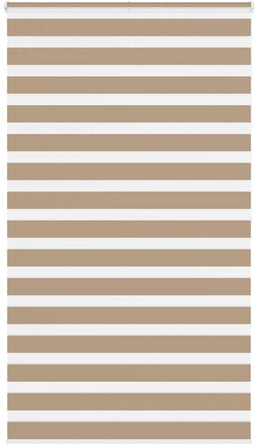 vidaXL - Zebra - Blind - 135x200 - cm - stofbreedte - 130,9 - cm - polyester - zandbruin