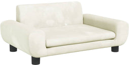 vidaXL - Hondenmand - 70x45x33 - cm - fluweel - crèmekleurig