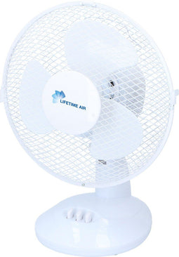 Lifetime Air Tafelventilator - Ø23cm - 2 Snelheden - Kantelbaar - Zwenkfunctie - Wit