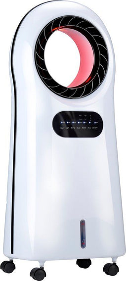 Lifetime Air Aircooler - Bladloze Ventilator Luchtbevochtiger Koeler 3-in-1 - Watertank 35L - Geluidsniveau 55dB - Afstandsbediening - Sfeerverlichting