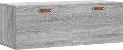 vidaXL - Wandkast - 100x36,5x35 - cm - bewerkt - hout - grijs - sonoma - eikenkleurig