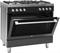 Beko GM15120DAPRNL - Gasfornuis - 5 gasbranders inclusief wokbrander - Zwart