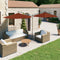 vidaXL - Parasol - dubbel - met - stalen - paal - 600 - cm - zandkleurig