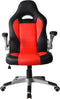 Bureaustoel Thomas - gamestoel - inklapbare armleuning ergonomisch - rood zwart