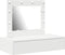 vidaXL - Wandkaptafel - met - LED-verlichting - - - Wit