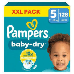 Pampers Baby-Dry Luiers Maat 5 (11-16kg) - 128 stuks