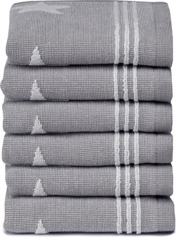 Seahorse Stardust - Gastendoek - Grey - 30 x 50 cm - Set van 6