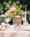 Paveau Waterflessen Waterfles 1.25 liter Schenkkan Glas Karaf Met Dop Pink Rose Roze