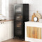 Coast Metalen Keukenkast - 5 Etages met 3 Verstelbare Planken - Zwart - 45 x 40 x 141 cm