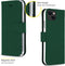 Accezz Hoesje Geschikt voor iPhone 13 Mini Hoesje Met Pasjeshouder - Accezz Wallet Softcase Bookcase - Groen