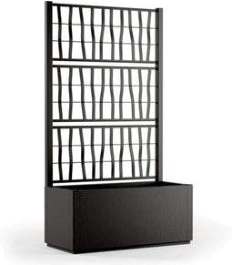 Bloempot Starwax Zwart Rechthoekig 80 cm