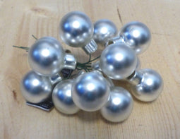 Kerstballetjes glasballetjes wit mat