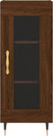 vidaXL - Dressoir - 34,5x34x90 - cm - bewerkt - hout - bruin - eikenkleur