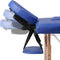 vidaXL - Inklapbare - massagetafel - 2 - zones - met - houten - frame - (blauw)