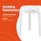 Alterego Pompa - Lage Stapelbare Kruk - Wit Plastic - 35x35.5x45cm