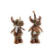 Kerstversiering DKD Home Decor Bruin Rendier 14 x 12 x 35 cm (2 Stuks)