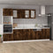 vidaXL - Wandkast - Lyon - 40x31x60 - cm - glas - en - bewerkt - hout - gerookt - eikenkleurig
