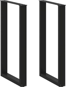 vidaXL - Salontafelpoten - 2 - st - U-vormig - 60x(100-101) - cm - staal - zwart